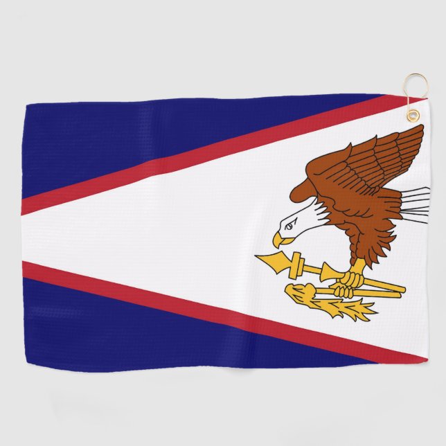 Golf Towel with flag of American Samoa, USA (Horizontal)