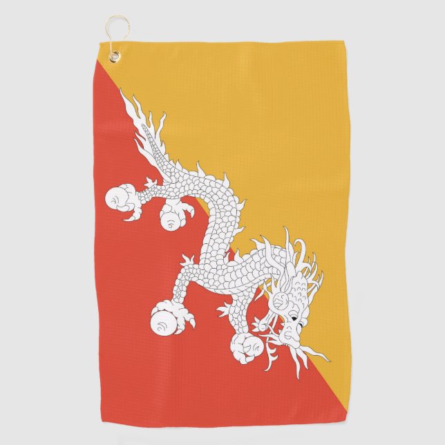 Golf Towel with flag of Bhutan (Front)