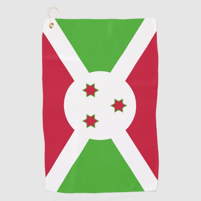 Golf Towel with flag of Burundi (Front)