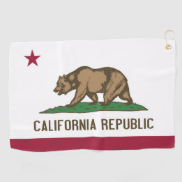 Golf Towel with flag of California, USA