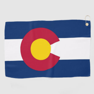 Golf Towel with flag of Colorado, USA