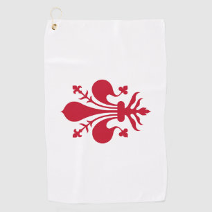 Golf Towel with flag of Florence, Italy