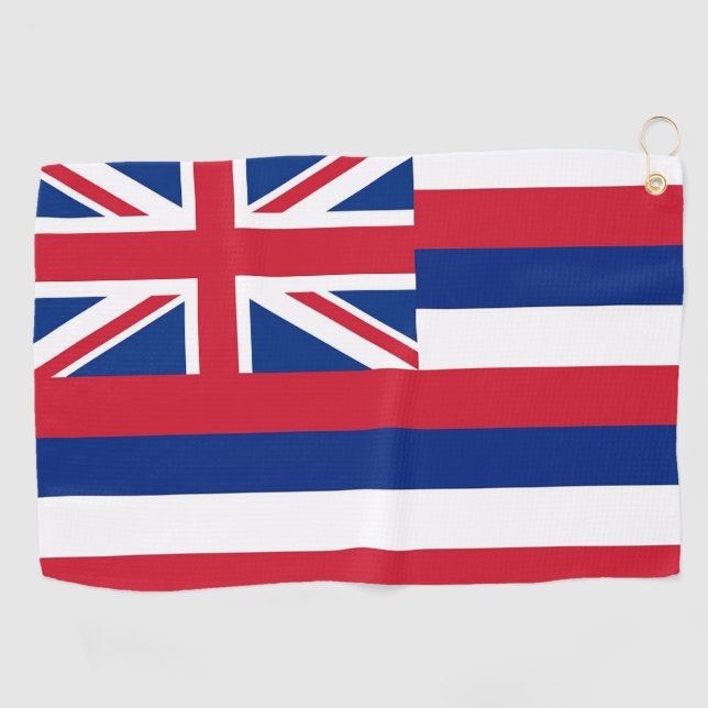 Golf Towel with flag of Hawaii, USA (Horizontal)