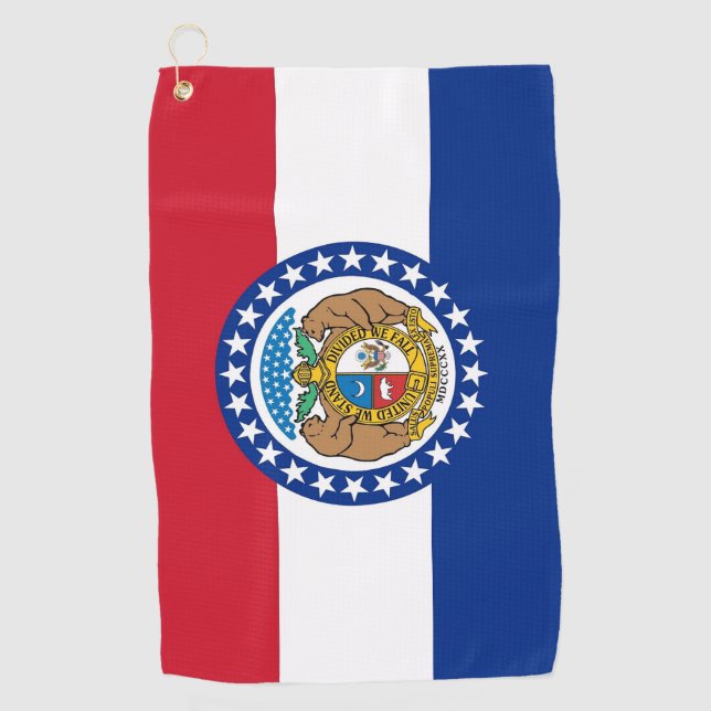 Golf Towel with flag of Missouri (Front)