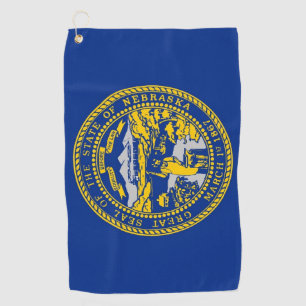 Golf Towel with flag of Nebraska