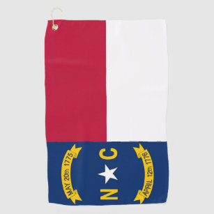 Golf Towel with flag of North Carolina