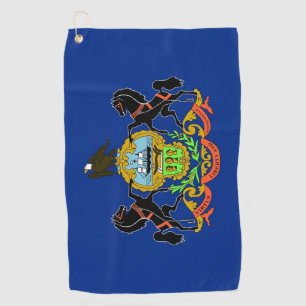 Golf Towel with flag of Pennsylvania, USA