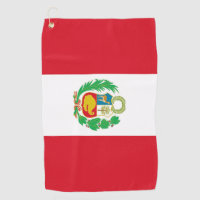 Golf Towel with flag of Peru