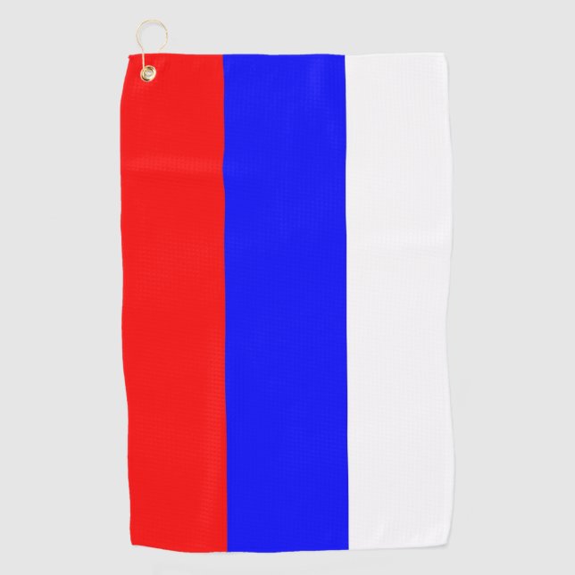 Golf Towel with flag of Russia (Front)