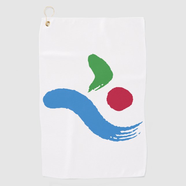 Golf Towel with flag of Seoul, South Korea (Front)