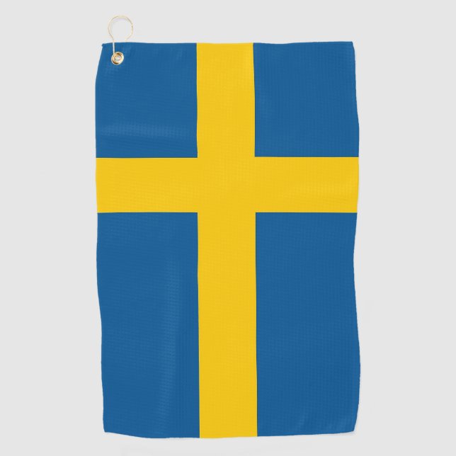 Golf Towel with flag of Sweden (Front)