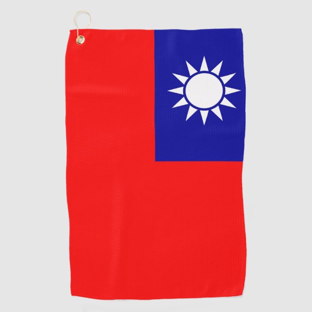 Golf Towel with flag of Taiwan (Front)