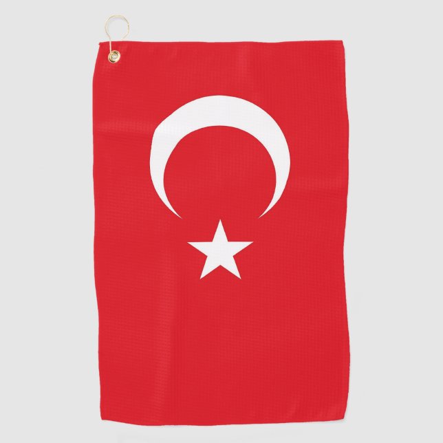 Golf Towel with flag of Turkey (Front)