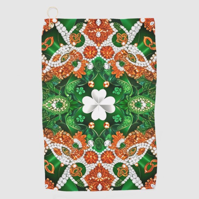 Golf Towel with Irish Colours (Front)