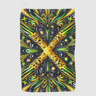 Golf Towel with Jamaican Colours