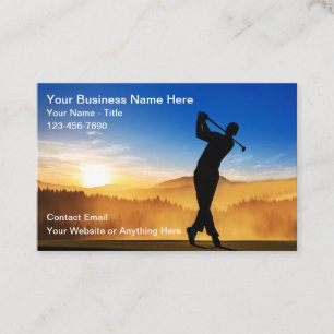 Golf Trainer Scenic Business Cards