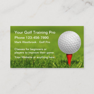 Golf Training Business Cards Theme