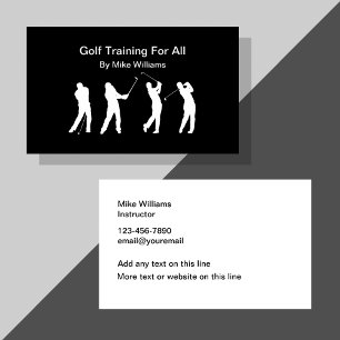 Golf Training Instructor Business Cards