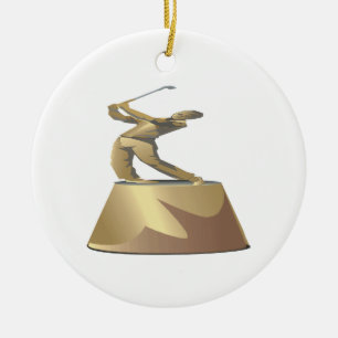 Golf Trophy Ceramic Tree Decoration