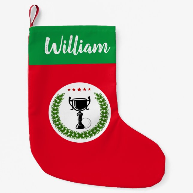 Golf Trophy Christmas Stocking (Front)