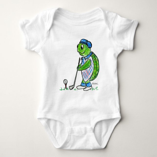 Golf Turtle Baby Bodysuit (Front)