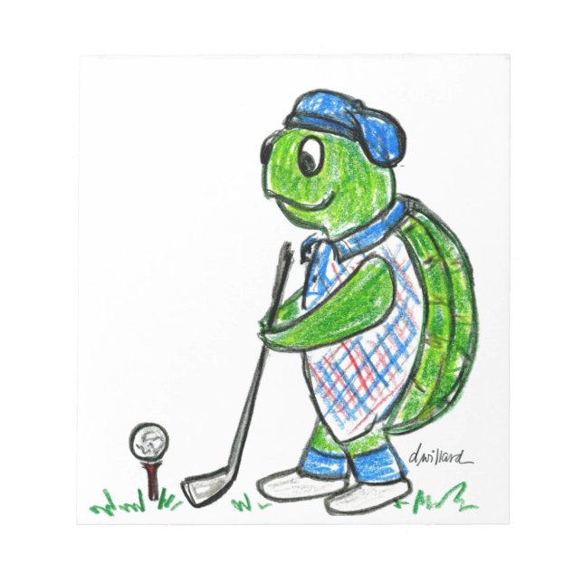 Golf Turtle Notepad (Front)