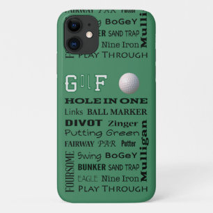 GOLF typography iPhone 11 Case