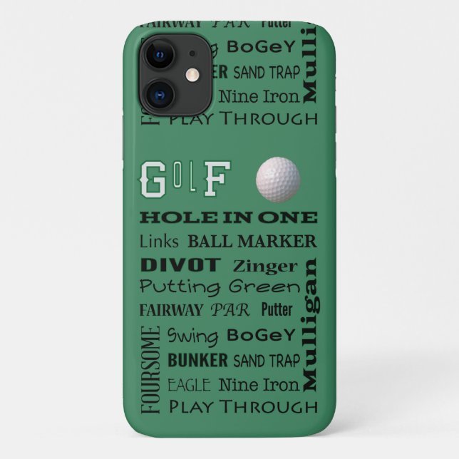 GOLF typography Case-Mate iPhone Case (Back)