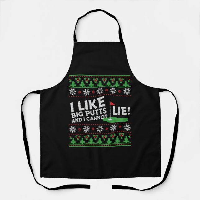 Golf Ugly Christmas Apron (Front)