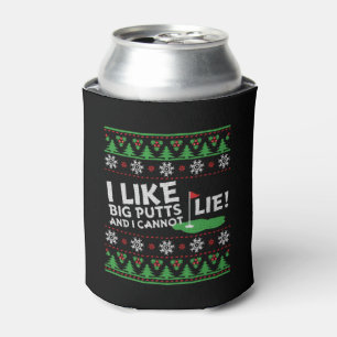 Golf Ugly Christmas Can Cooler