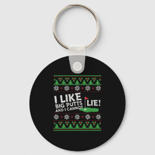 Golf Ugly Christmas Key Ring