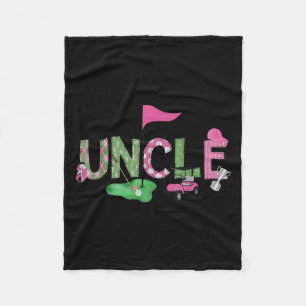 Golf Uncle Nk Hole In One Golf 1st Birthday Girl  Fleece Blanket