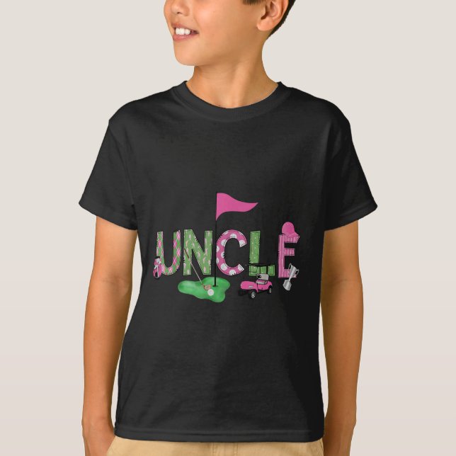 Golf Uncle Nk Hole In One Golf 1st Birthday Girl  T-Shirt (Front)