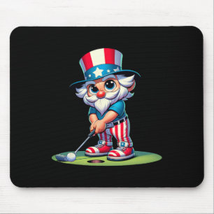 Golf Uncle Sam Usa America 4th Of July Independenc Mouse Mat
