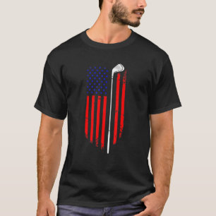 Golf Usa American Flag Golfer Patriotic Dad Grandp T-Shirt