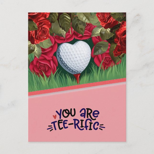 Golf Valentine's Day Card – Tee Up Your Love (Front)