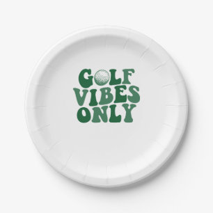 Golf Vibes Only, Golf Lover Paper Plate