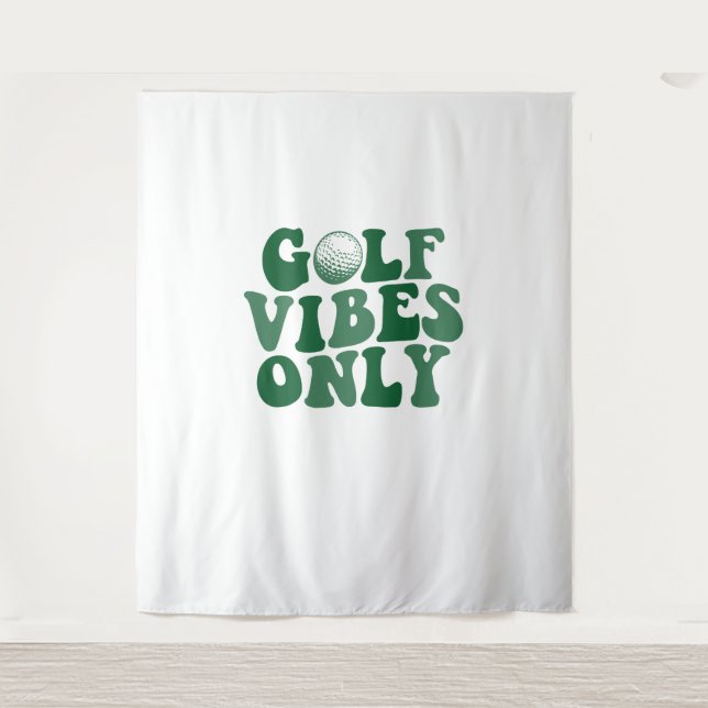 Golf Vibes Only, Golf Lover Tapestry (Front)