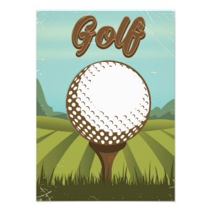 Golf vintage style poster
