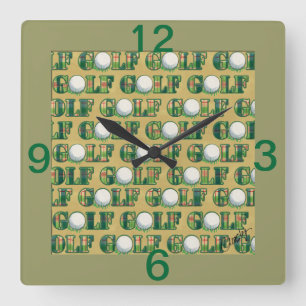Golf wall clock