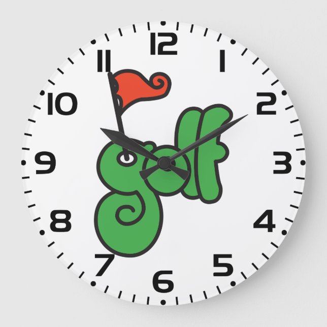 Golf Wang Vibrant Green and Red Large Clock (Front)