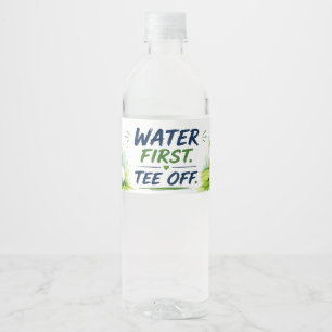 Golf water bottle label