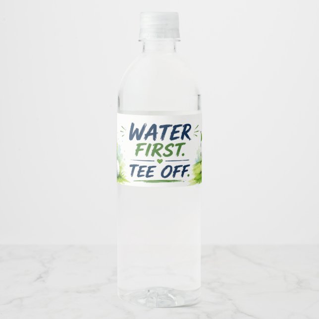 Golf  water bottle label (Front)