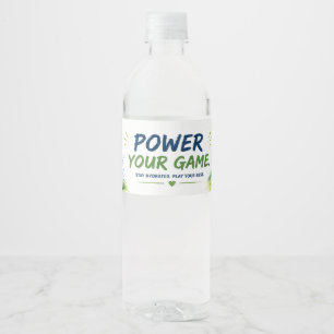 Golf water bottle label