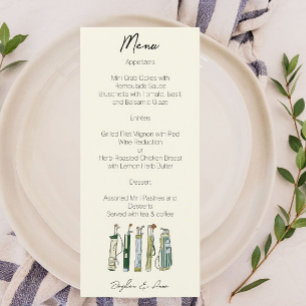Golf Watercolor  Menu
