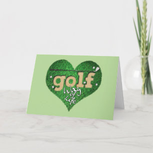 Golf Way of Life Green Heart Retirement Card