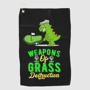 Golf Weapon of Grass Destruction with Dinosaur Towel