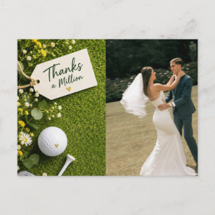 Golf Wedding create your own photo Postcard