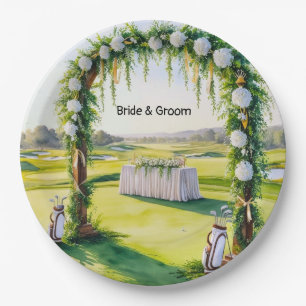 Golf Wedding Decorations at the Green Paper Plate