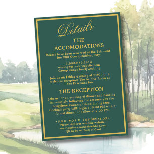Golf Wedding Details Enclosure Card